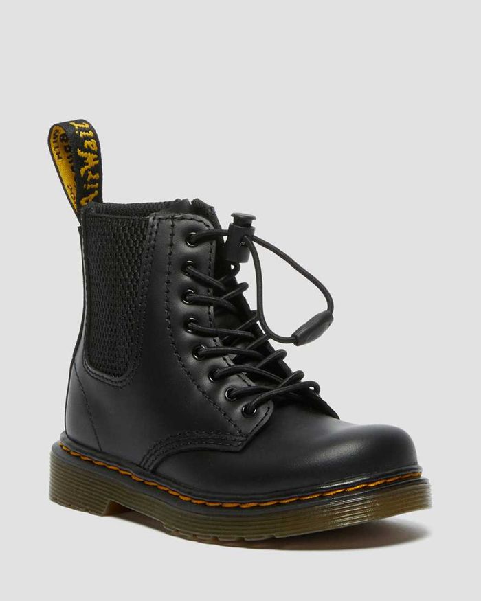 Dr Martens Støvler Barn Svart Toddler 1460 Harper Læder 1796JWLET